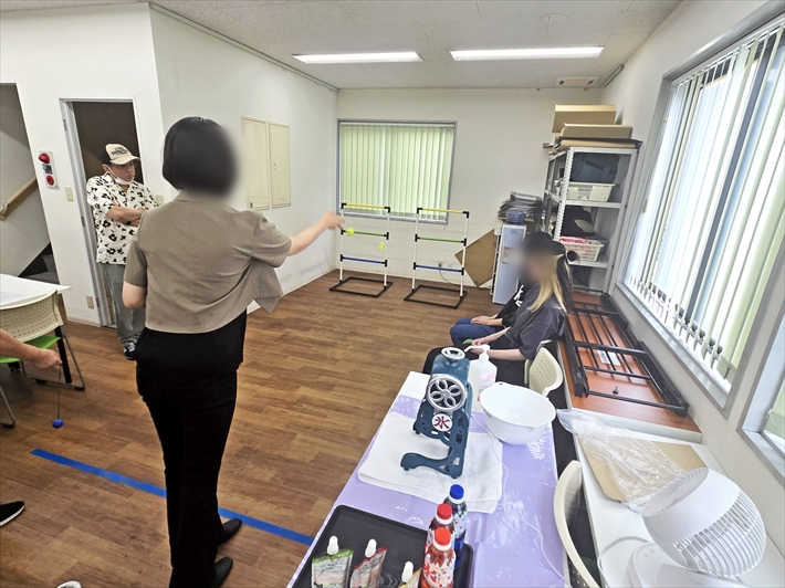就労継続支援B型オリーブ_ひんやりレクの様子