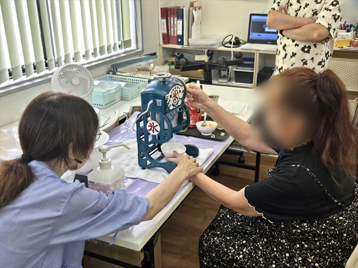 就労継続支援B型オリーブ_ひんやりレクの様子