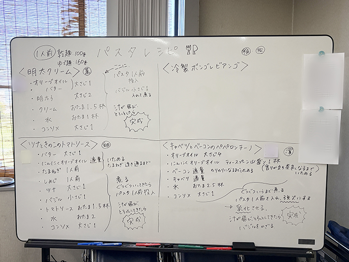 ナベ'sキッチン2025パスタレシピ一覧