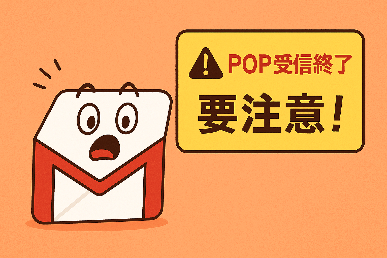 GmailのPOP受信終了に注意