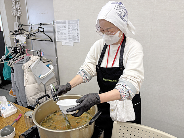 お菓子作りレク_スタッフ特製春雨スープ_障害者雇用創造センター