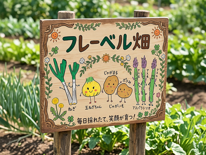 フレーベル畑看板