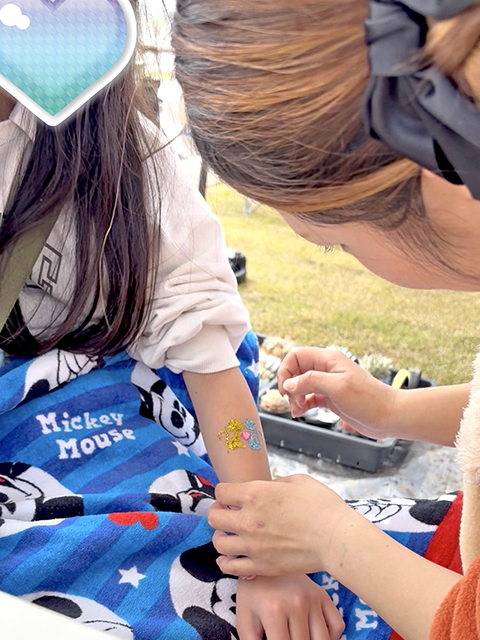 障害者雇用創造センター_HASUパークイベント出店_ボディジュエリーペイント