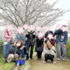 七宝焼きアートヴィレッジ_桜の前でパシャリ