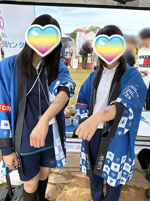 障害者雇用創造センター_HASUパークイベント出店_ボディジュエリーペイント