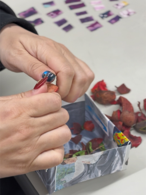 障害者雇用創造センター_4月手芸レク_エッグポマンダー作り