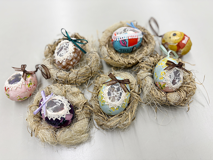 障害者雇用創造センター_4月手芸レク_エッグポマンダー作り