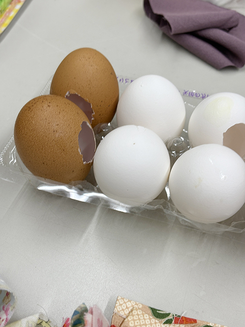 障害者雇用創造センター_4月手芸レク_エッグポマンダー作り