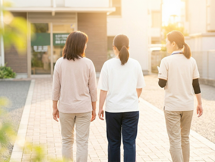 相談支援まきの木サポートによるグループホーム見学の様子。初めての場所への不安に寄り添い、将来の生活を具体的にイメージできるようサポートする同行支援